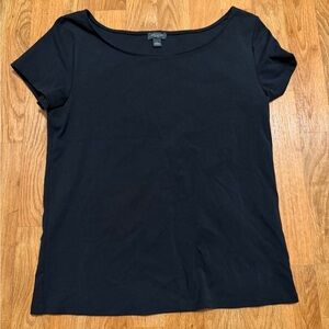 Ann Taylor Factory Black Short Sleeve Top
